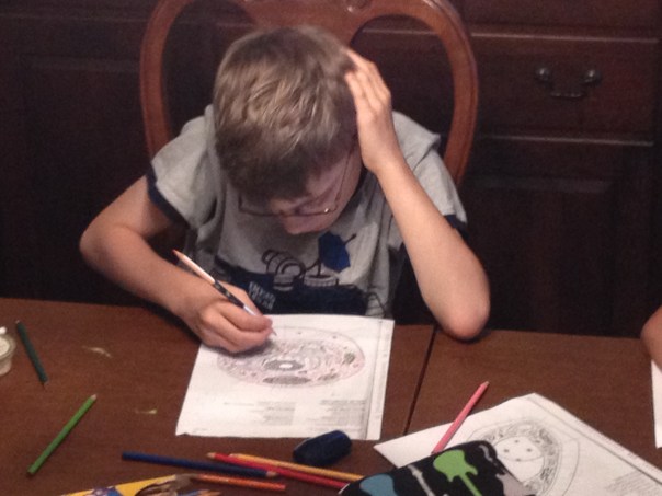 BigGuy willingly working on Cell Biology homework after 6 hours of being in Cell Biology class.